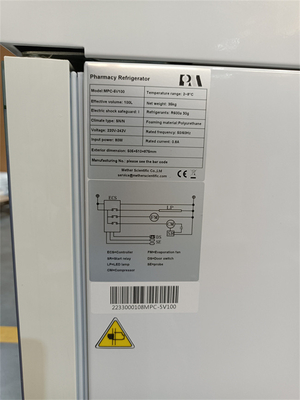 2-8 refrigerador de los grados PROMED 100L Mini Portable Biomedical Pharmacy Refrigerator para la medicina Regent Storage vaccíneo