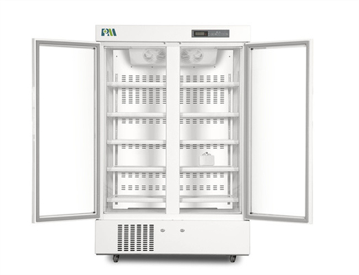 R600a 656 litros de la puerta doble de refrigerador de la farmacia con la luz interior del LED