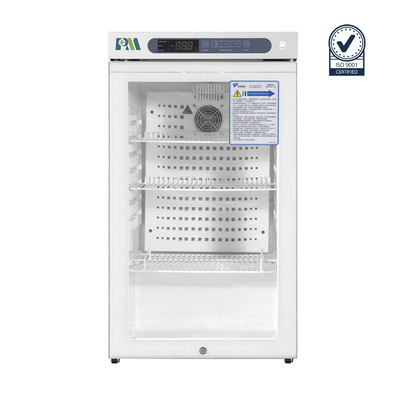 puerta de cristal del gabinete del refrigerador de la vacuna de la farmacia médica portátil 100L para la conservación en cámara frigorífica de las drogas