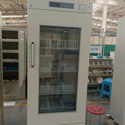Puerta de cristal de espuma Banco de sangre Refrigerador con impresora de temperatura 4 grados 368L