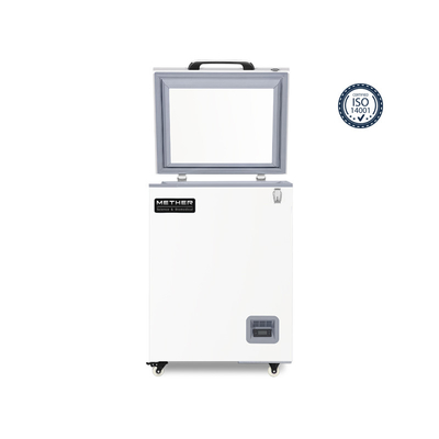 Congelador portátil de 100L de temperatura ultra baja para hospitales