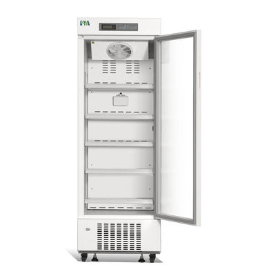 2-8 refrigerador vaccíneo del refrigerador de la farmacia de la puerta de cristal vertical del grado para la capacidad vaccínea del gabinete de almacenamiento 316L