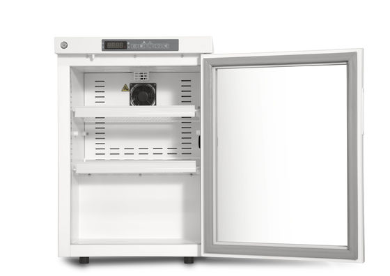 refrigerador médico del refrigerador de la pequeña farmacia 60L con la sola puerta de cristal para el hospital
