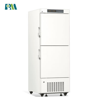refrigerador biomédico del congelador de la baja temperatura del montante doble de la cámara de los cajones 358L 12 para el gabinete de almacenamiento vaccíneo