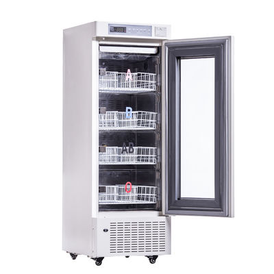Refrigeradores del banco de sangre de 4 grados R134a con la cesta revestida de enfriamiento de aire forzado del polvo