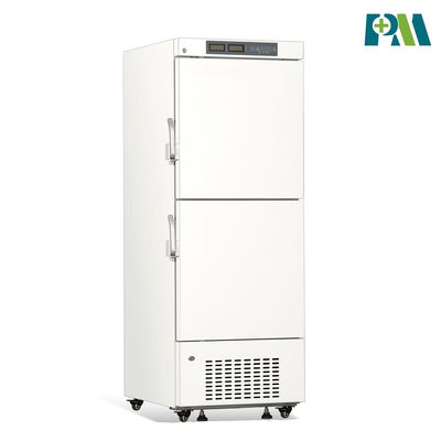 Menos 40 grados 358L roció el congelador médico vertical de acero con la puerta que hacía espuma dos para el almacenamiento vaccíneo