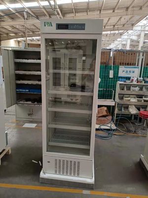 Refrigerador médico de la farmacia del control 316L del microprocesador con la sola puerta de cristal Frost auto de alta calidad