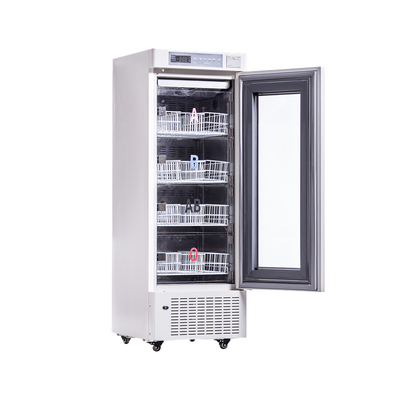 368L Puerta de cristal de espuma Banco de sangre Refrigerador con impresora de temperatura 4°C para la seguridad de la sangre