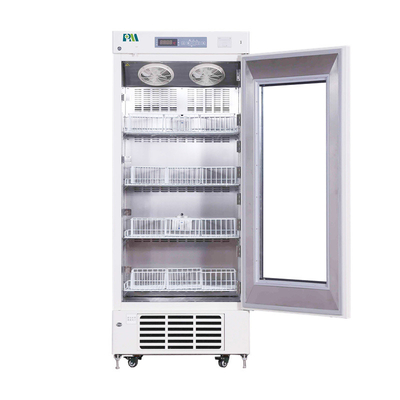 368L Puerta de cristal de espuma Banco de sangre Refrigerador con impresora de temperatura 4°C para la seguridad de la sangre