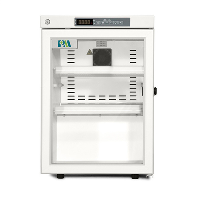 refrigerador vaccíneo del grado médico de la farmacia 60L con la sola puerta de cristal 2Degrees 8 grados