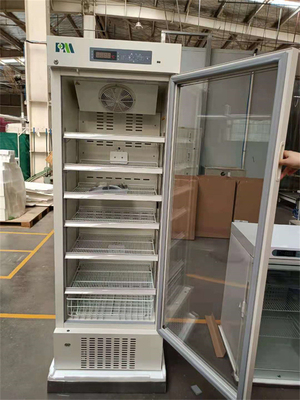 Refrigerador farmacéutico biomédico del grado de Frost 315L puerta de cristal auto de la capacidad de la sola