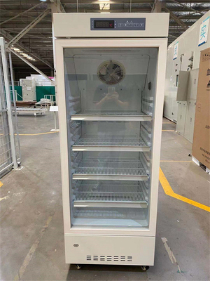 2-8 el refrigerador vaccíneo médico de la fuerza del grado del soporte vertical real 226L de la refrigeración por aire roció el acero