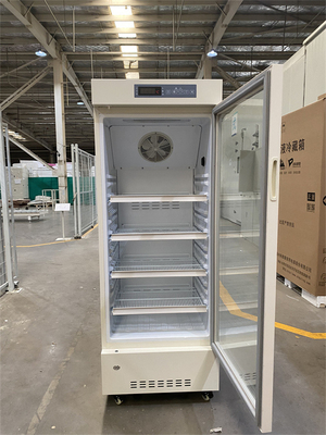 2-8 el refrigerador vaccíneo médico de la fuerza del grado del soporte vertical real 226L de la refrigeración por aire roció el acero