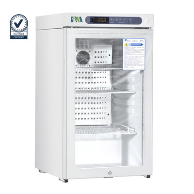 gabinete vaccíneo del refrigerador de la farmacia del laboratorio 100L con la puerta de cristal para las drogas