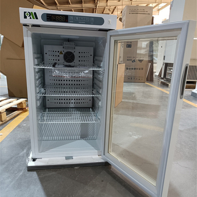 gabinete vaccíneo del refrigerador de la farmacia del laboratorio 100L con la puerta de cristal para las drogas