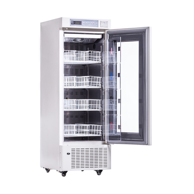 Banco de sangre portátil de hospital gabinete frigorífico con puerta de vidrio de espuma de calefacción 208L
