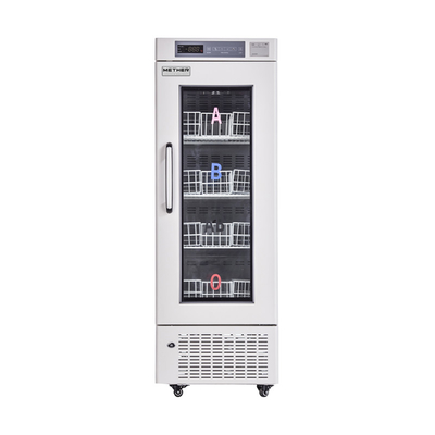 4 grados de eficiencia del banco de sangre gabinete frigorífico con puerta de cristal de calefacción