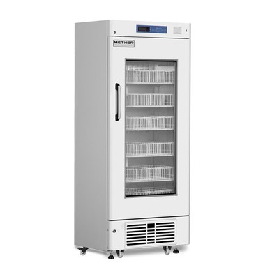 4°C Eficiente Refrigerador de bancos de sangre con puerta de vidrio de calefacción para almacenamiento óptimo de sangre