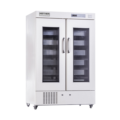 Refrigeradores de banco de sangre de puerta interna 2 con refrigeración por aire forzado y material interno de acero recubierto