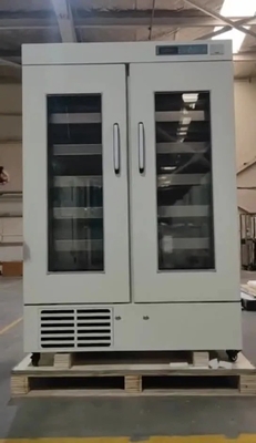 Banco de sangre biomédico congelador 658L de gran capacidad con puerta de vidrio de espuma doble