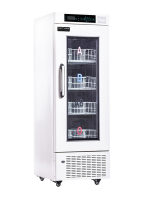 Refrigerador biomédico portátil de cristal auto de los refrigeradores del banco de sangre del grado 208L de la puerta 4 de Frost