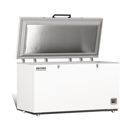gabinete vaccíneo médico del refrigerador del congelador de la baja temperatura del pecho del hospital 485L con la puerta que hace espuma abierta superior