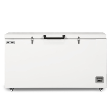 gabinete vaccíneo médico del refrigerador del congelador de la baja temperatura del pecho del hospital 485L con la puerta que hace espuma abierta superior
