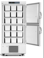 528L grado vertical del refrigerador -25 del congelador del laboratorio de las cámaras de la capacidad dos con la puerta sólida dos