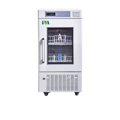 congelador de 108L Mini Portable Biomedical Blood Storage puerta de cristal de tres capas con el calentador