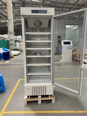 refrigerador farmacéutico biomédico del grado de la sola puerta de cristal 315L con la refrigeración por aire de la fuerza real