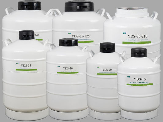El tanque criogénico blanco 100L del nitrógeno de líquido del color YDS-35-210